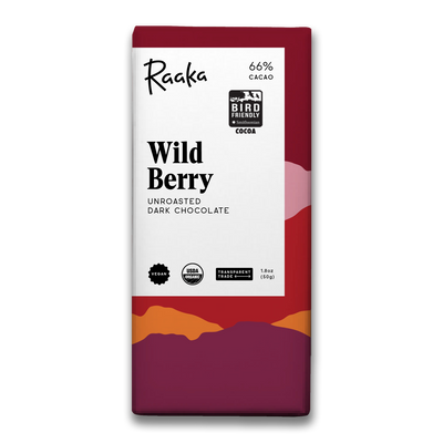Wild Berry Dark Chocolate Bar - Certified Bird Friendly