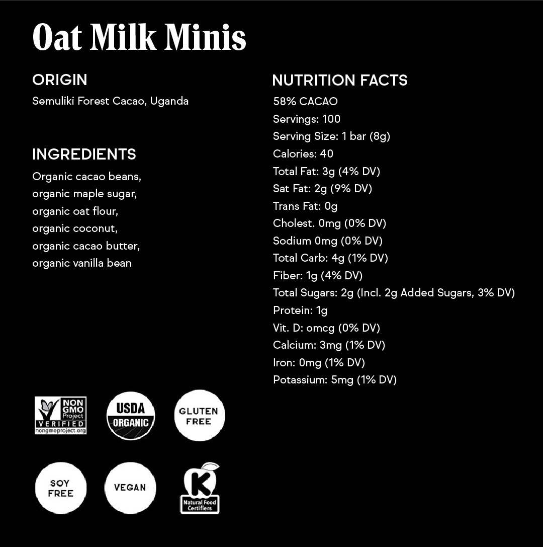 58% Oat Milk Mini Chocolate Bars